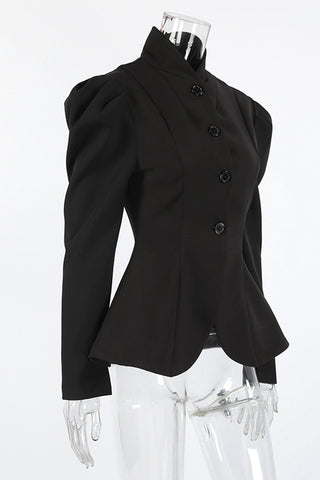 Elegant Button-Front Blazer