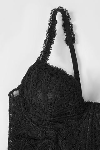Lace Detail Bustier Top
