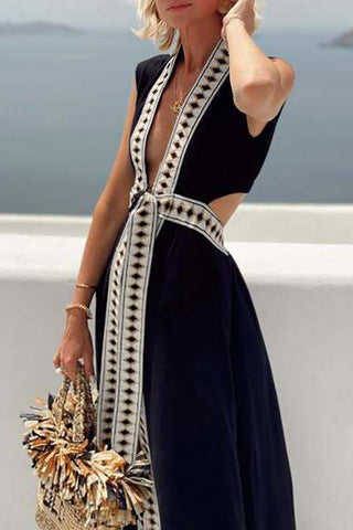 Geometric Pattern Casual Dress