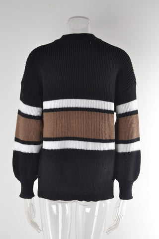Striped Quarter-Zip Sweatshirt