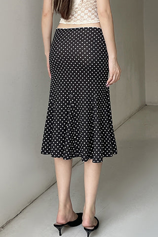 Polka Dot Midi Skirt