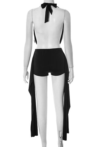 Draped Halter Short Set