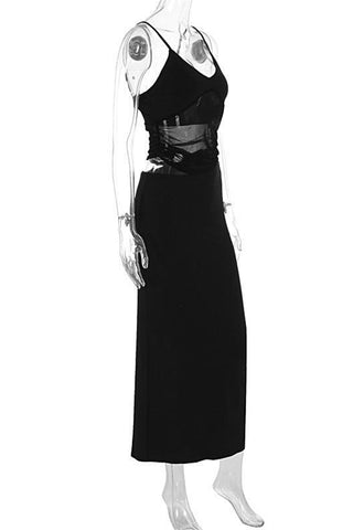 Sleek Cutout Evening Dress