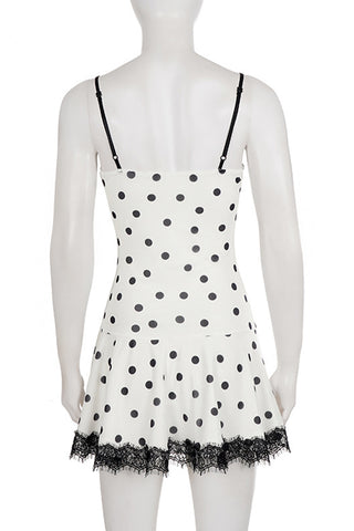 Spaghetti Strap Polka Dot Casual Dress