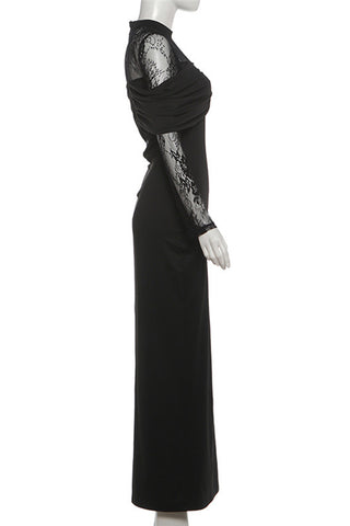 Elegant Lace Long Evening Dress