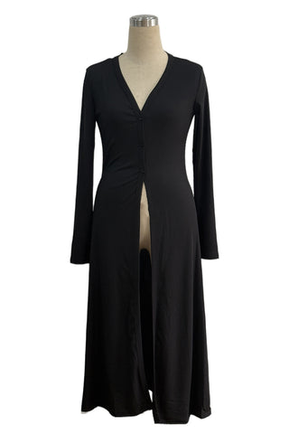 Longline Button-Front Blouse