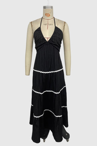Halter Tiered Maxi Dress