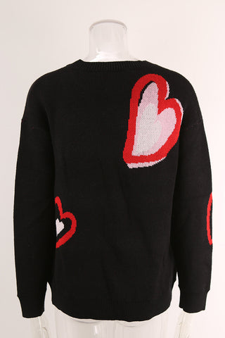 Heart Patterned Sweater