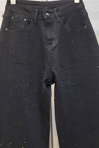 Sparkle Embellished Straight Jeans