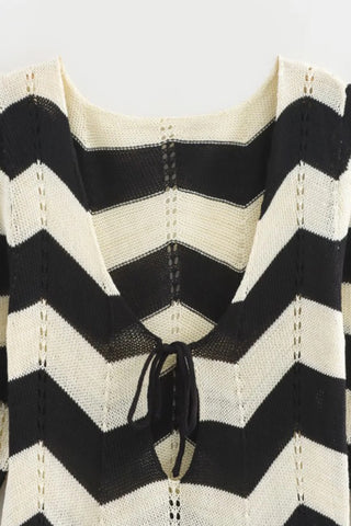 Chevron Pattern Casual Dress