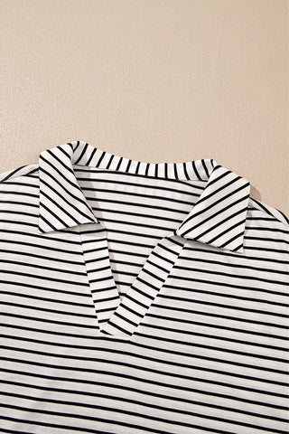 Striped Short Sleeve Lounge Set