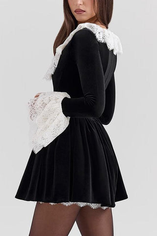 Lace-Trim Casual Dress