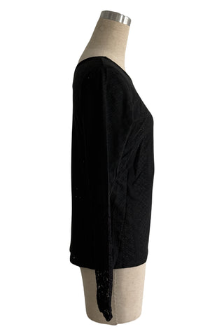 Off-Shoulder Lace Trim Blouse