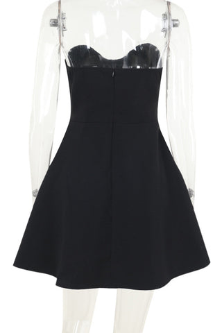 Strapless Bow Casual Dress