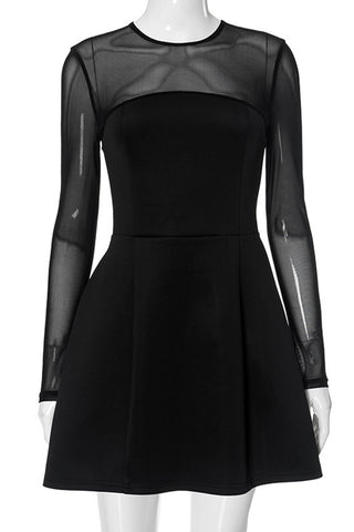 Elegant Mesh Evening Dress