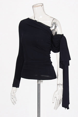 Asymmetrical One-Shoulder Blouse