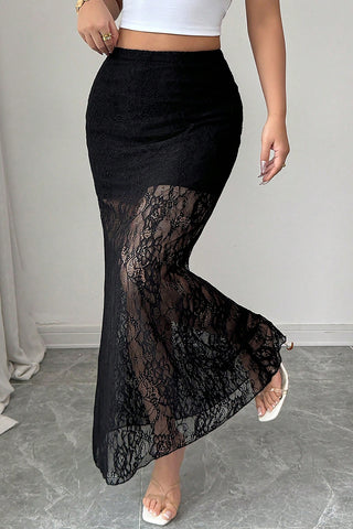 Lace Overlay Skirt