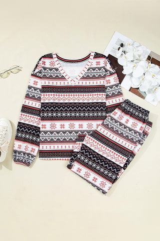 Retro Christmas Pullover & Lounge Pant Set