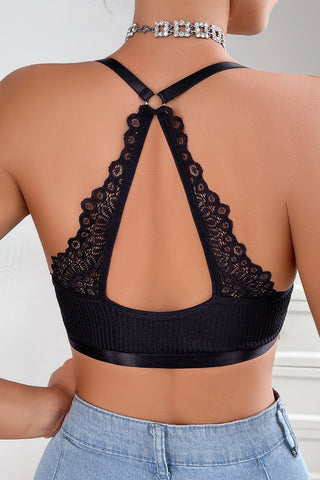 Stylish Ribbed Bralette with Adjustable Straps