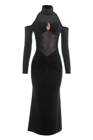 Elegant Long Sleeve Evening Dress