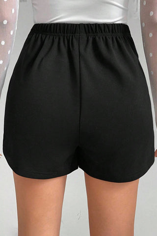 Pearl Embellished Skort with Side Slit