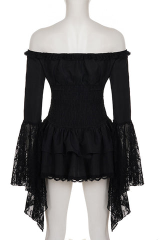 Off-Shoulder Ruffle Casual Dress