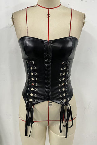 Lace-Up Corset Tank Top