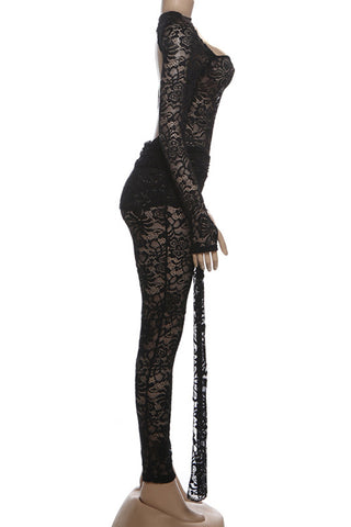 Elegant Lace Cut-Out Jumpsuit