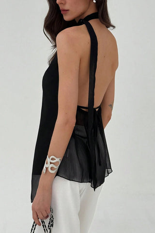 Stylish Cutout Halter Tank