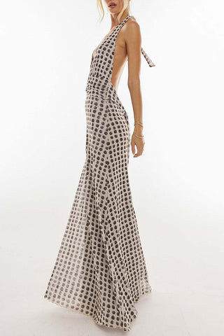 Floral Halter Maxi Dress