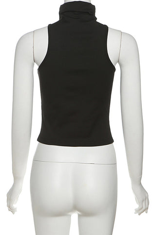 High-Neck Cutout Tank Top