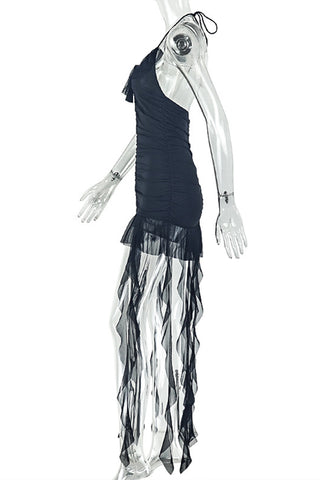 Sheer Layered Casual Dress