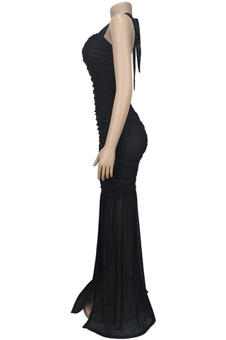Elegant Halter Maxi Dress