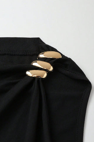 Asymmetric Ring-Detail Tank Top