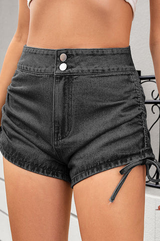 High-Waist Casual Denim Shorts