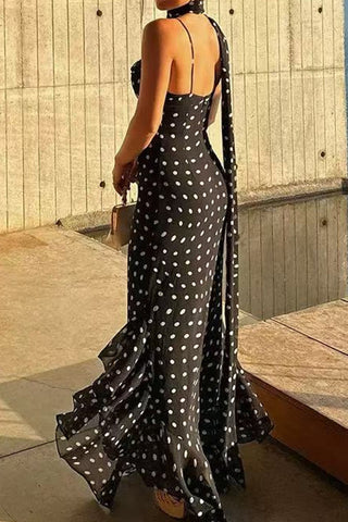 Polka Dot Maxi Casual Dress