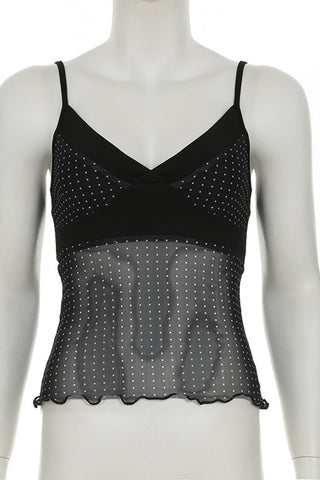 Sheer Polka Dot Cami Top