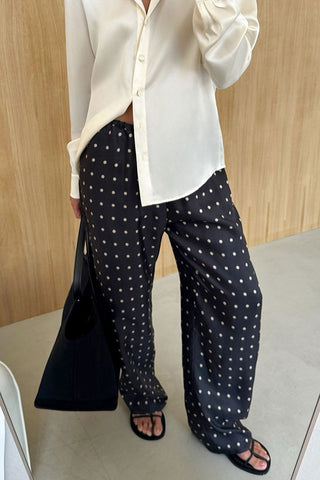 Polka Dot Casual Wide-Leg Pants
