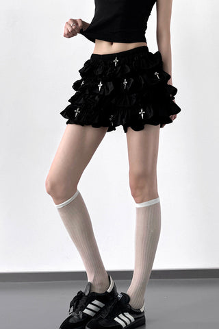 Layered Ruffle Casual Shorts