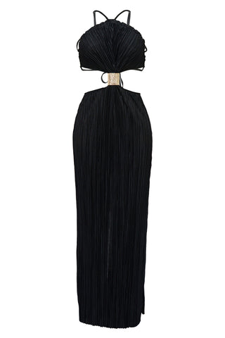 Halter Cutout Maxi Dress