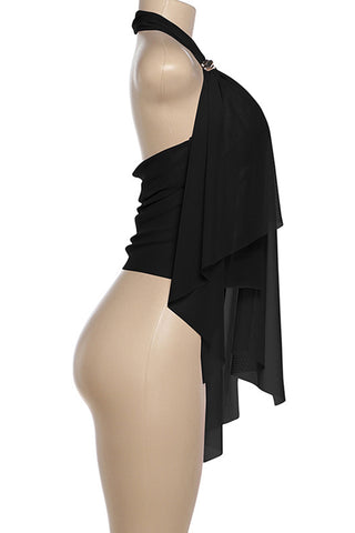 Draped Halter Tank Top