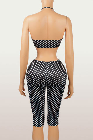 Polka Dot Halter Pants Set