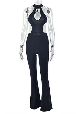 Halter Cutout Jumpsuit