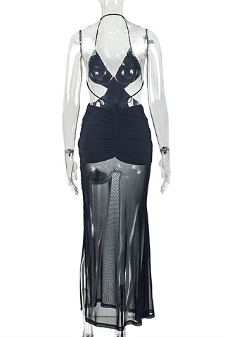 Strappy Cutout Evening Dress