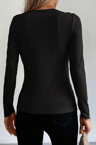 Elegant Asymmetrical Neckline Top
