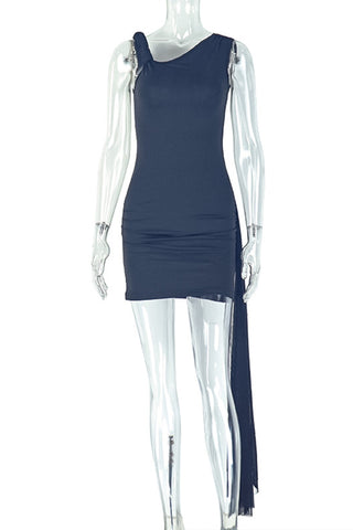 Asymmetrical Sleeveless Casual Dress