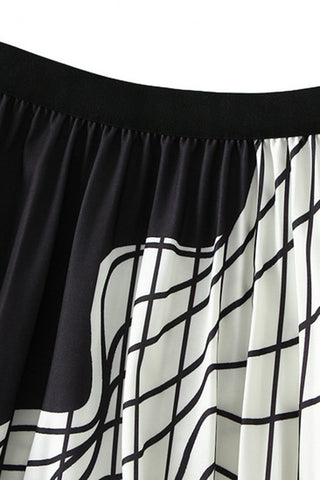 Flowing Pleated Midi Skirt