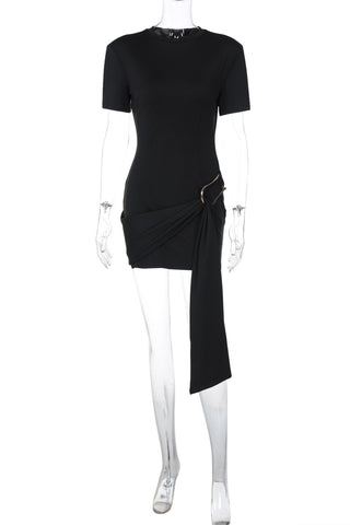 Draped Waist Casual Dress