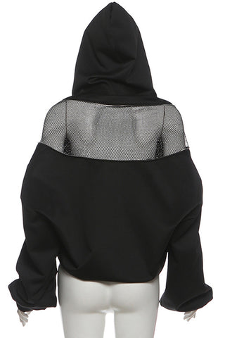Stylish Hooded Sweatshirt with Zipper Detail