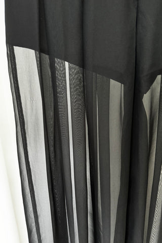 Sheer Mesh Layered Panel Pants